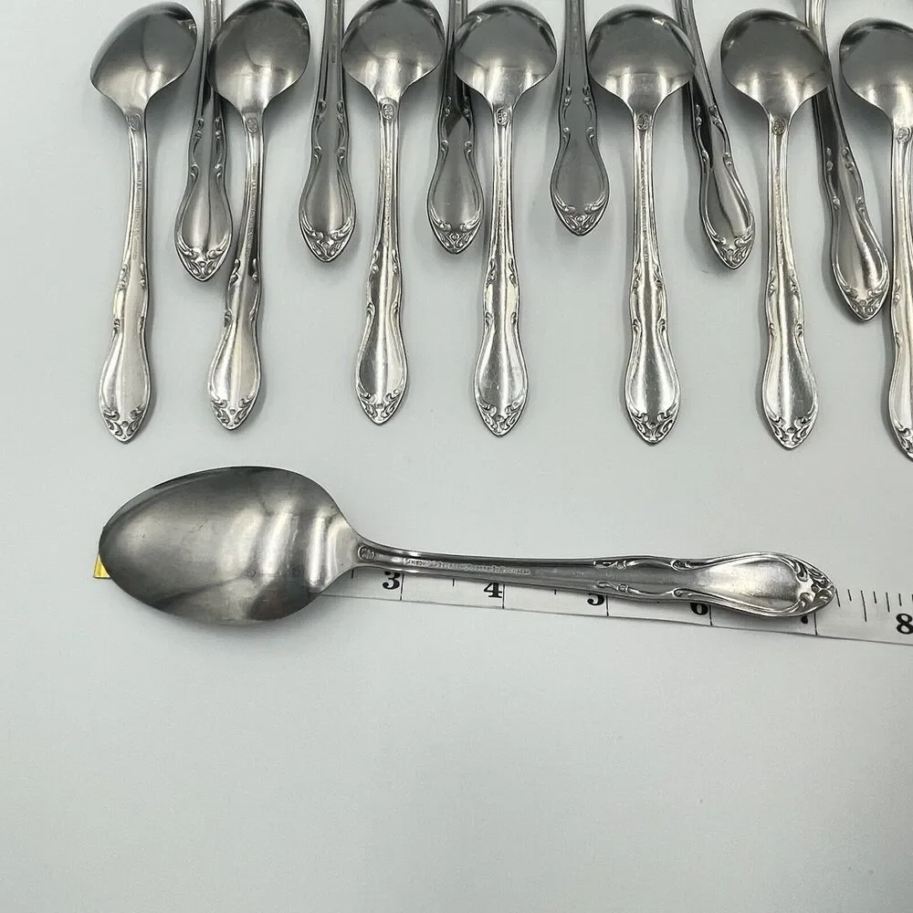 Oneida HOMESTEAD Rogers Stainless Replacement Flatware Spoons (18) 9 Tea 9 Table